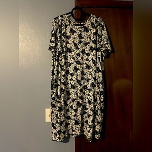 Terra & Sky Floral Dress 2X 20W-22W